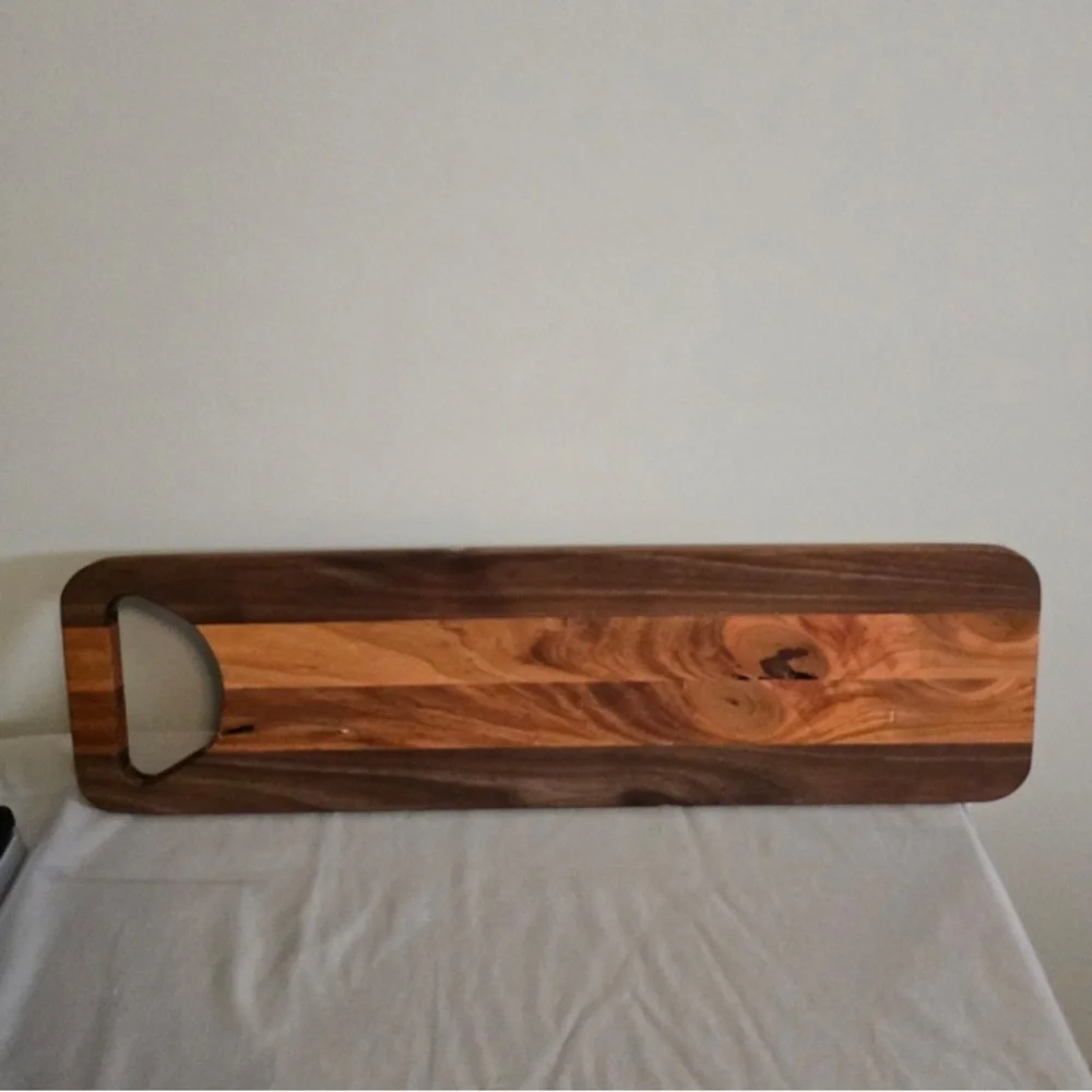 New Handmade Walnut and Cherry Wood Charcuterie Board